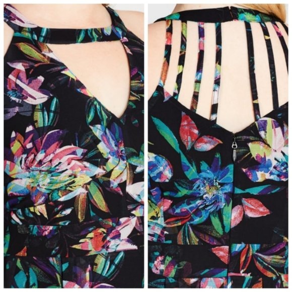 24/XXL Floral Blast Strap Maxi dress - Picture 3 of 5